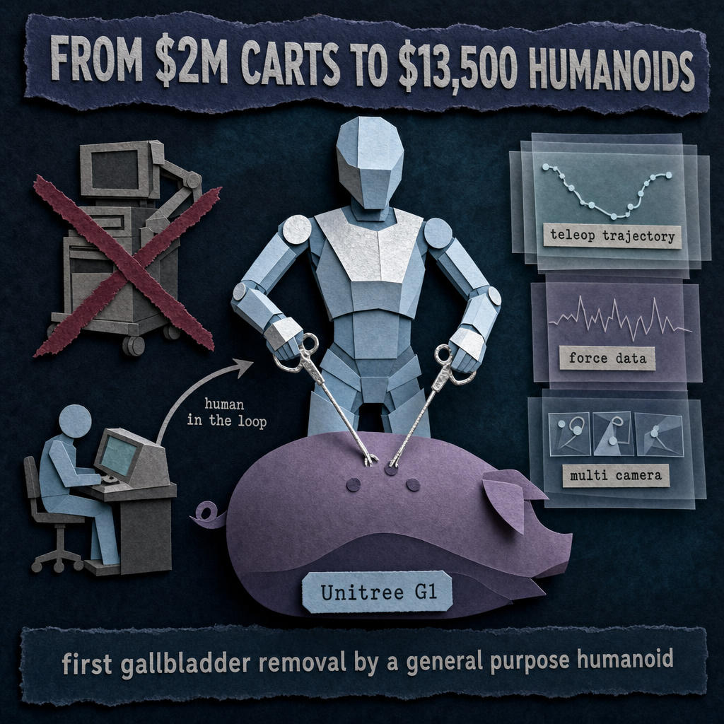 humanoid robots teleoperated by human surgeons removed gallbladders from live pigs, the firs...