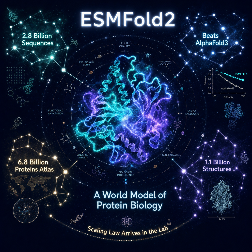 Biohub just released ESMFold2, a world model of protein biology, and the implications for me...