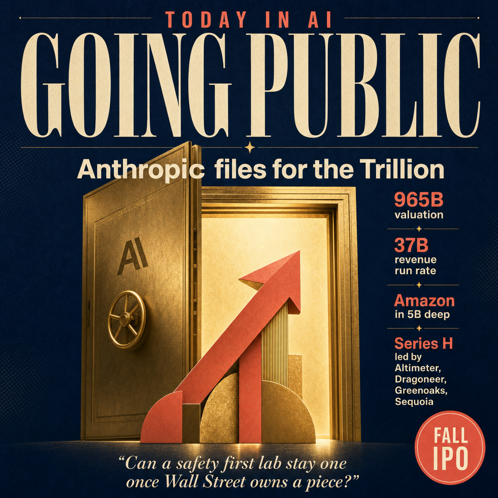Anthropic just confidentially filed its S 1 with the SEC, setting up what could be a near $1...
