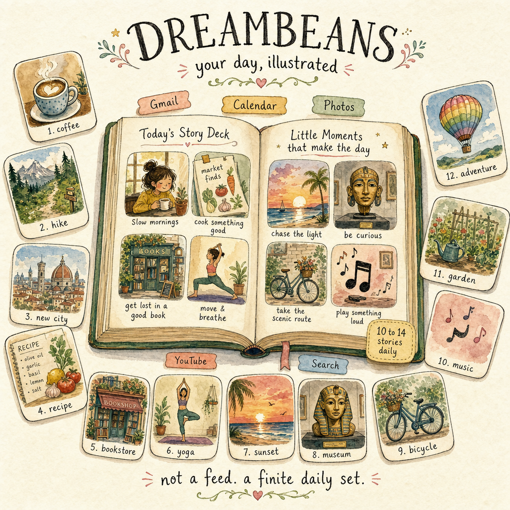Google just launched Dreambeans, an app that turns your Gmail, Calendar, Photos, YouTube, an...